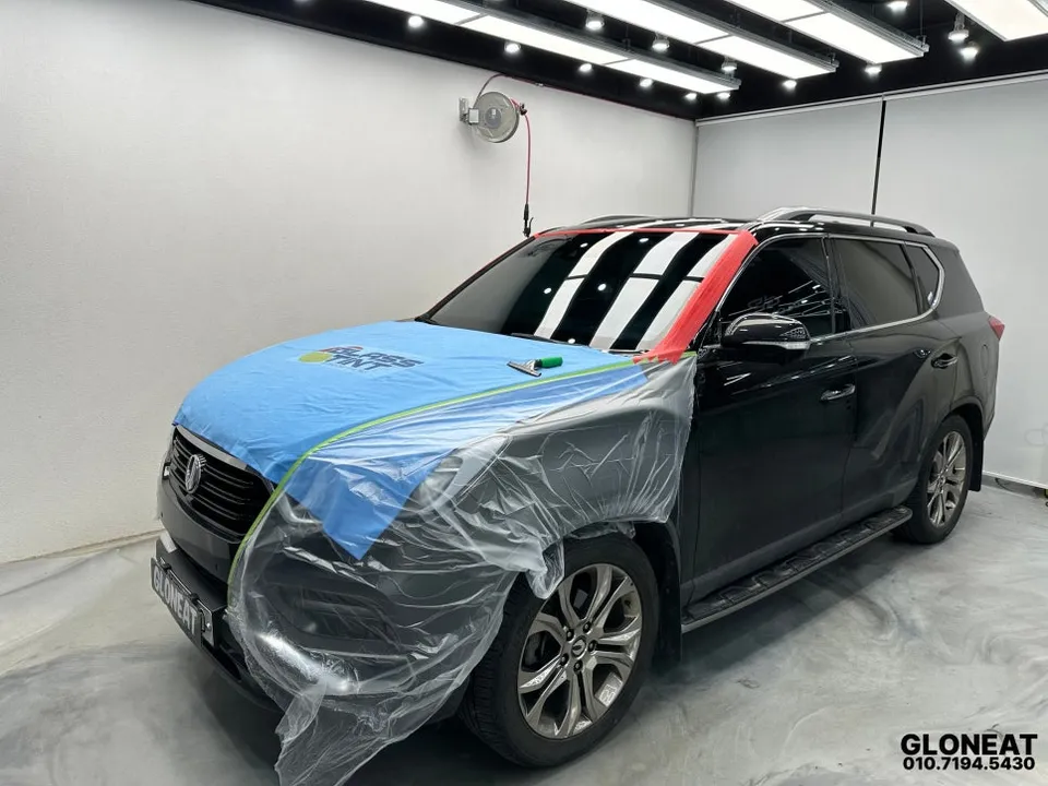 SsangYong G4 Rextonのカーフィルム再施工事例 施工写真 5-1
