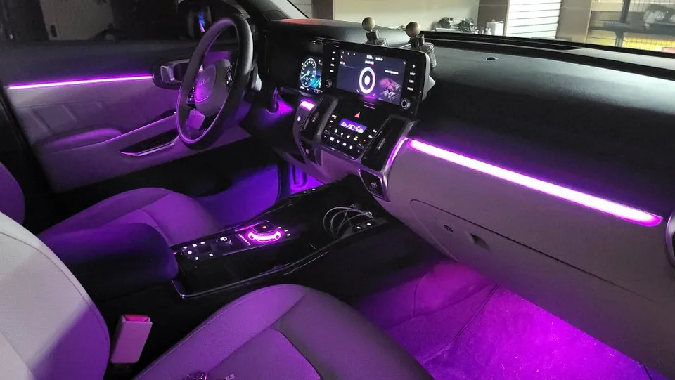 Kia Sorento MQ4 ambient lighting - Kia Sorento MQ4 Ambient Lighting Review: Cost & Results photo 5