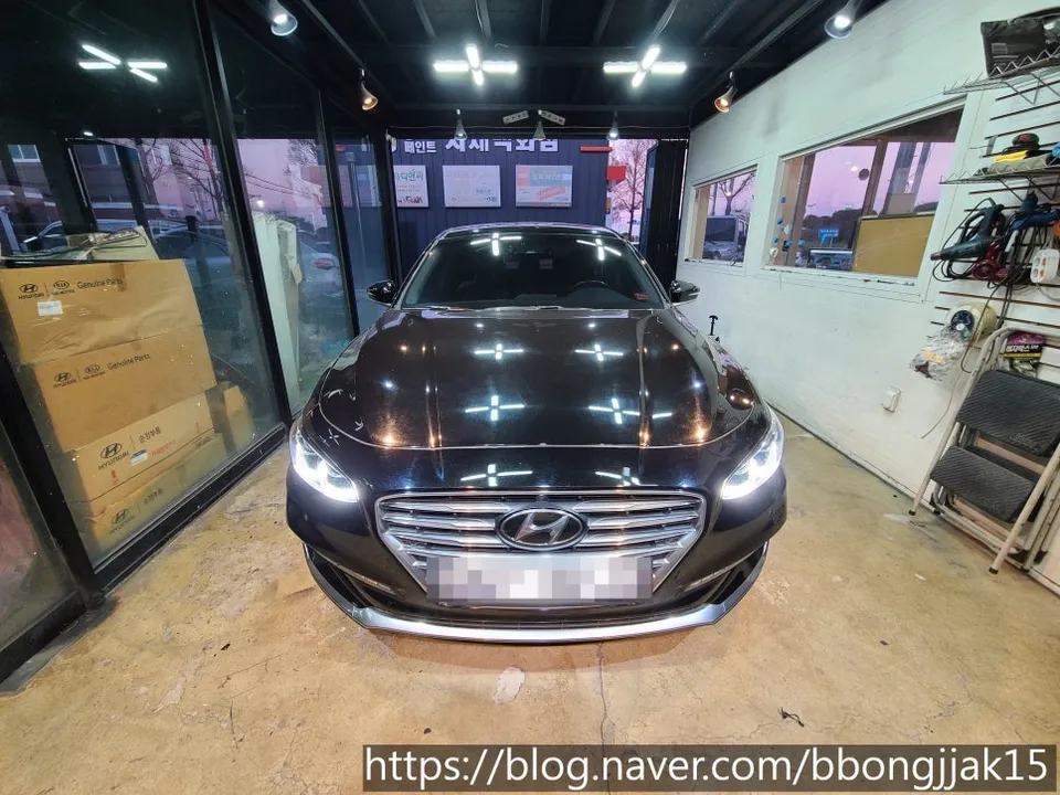 Hyundai Grandeur IG dash cam installation result
