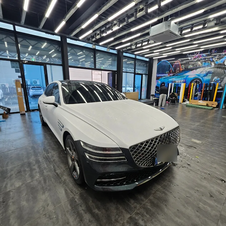 Genesis G80 vinyl wrap - Genesis G80 Vinyl Wrap Review: Satin Dark Gray Cost & Results photo 3