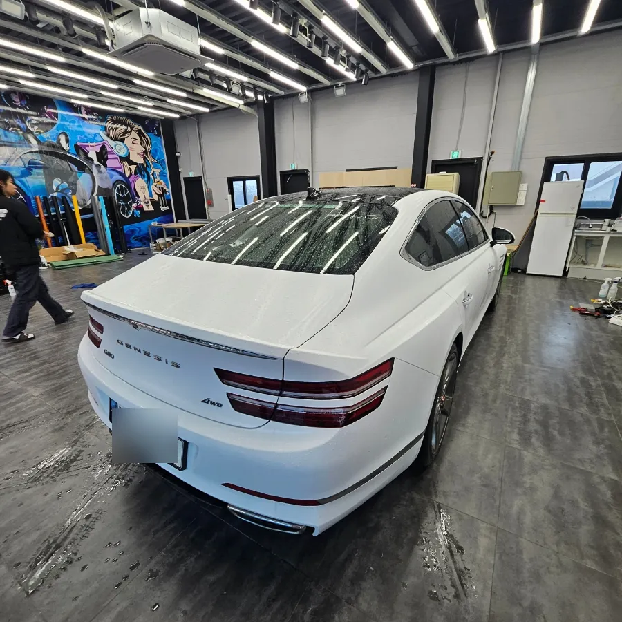 Genesis G80 vinyl wrap - Genesis G80 Vinyl Wrap Review: Satin Dark Gray Cost & Results photo 4