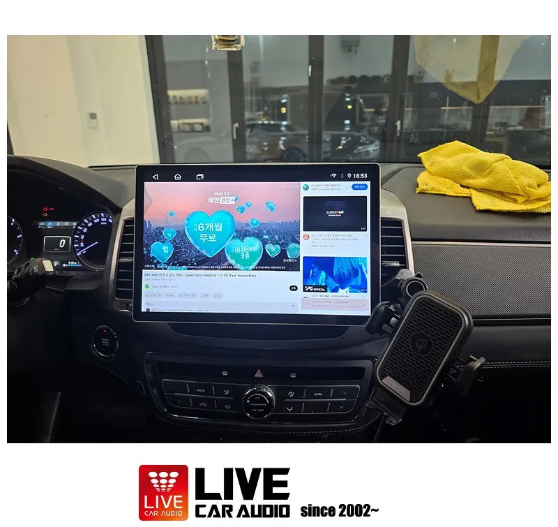 KG Mobility G4 RextonのAndroid Auto・CarPlay取付事例 施工写真 4-1