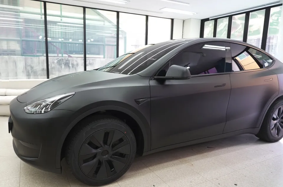 Tesla Model Y vinyl wrap - Tesla Model Y Vinyl Wrap Review: Matte Black Transformation photo 3