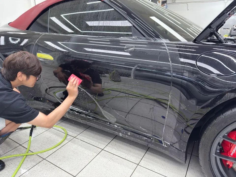 ポルシェ911のPPF施工事例｜韓国での実例紹介 施工写真 3-3