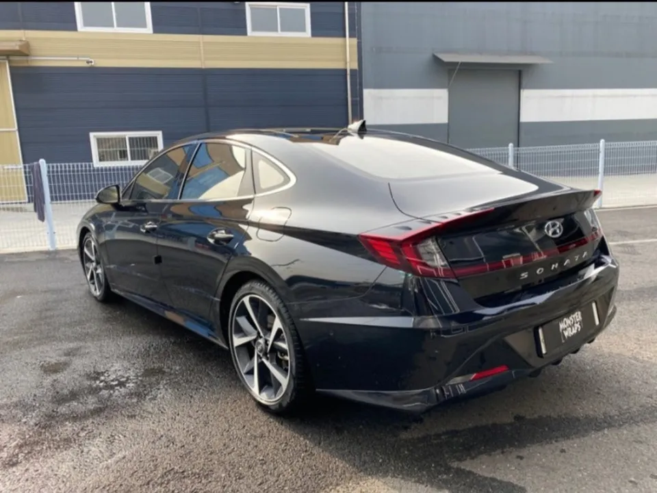 Hyundai Sonata DN8 vinyl wrap - Hyundai Sonata DN8 Vinyl Wrap Review - Satin Black Transformation photo 4