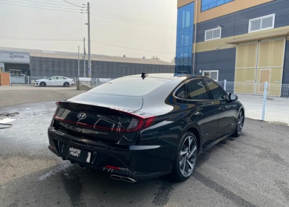 Hyundai Sonata DN8 vinyl wrap - Hyundai Sonata DN8 Vinyl Wrap Review - Satin Black Transformation photo 5