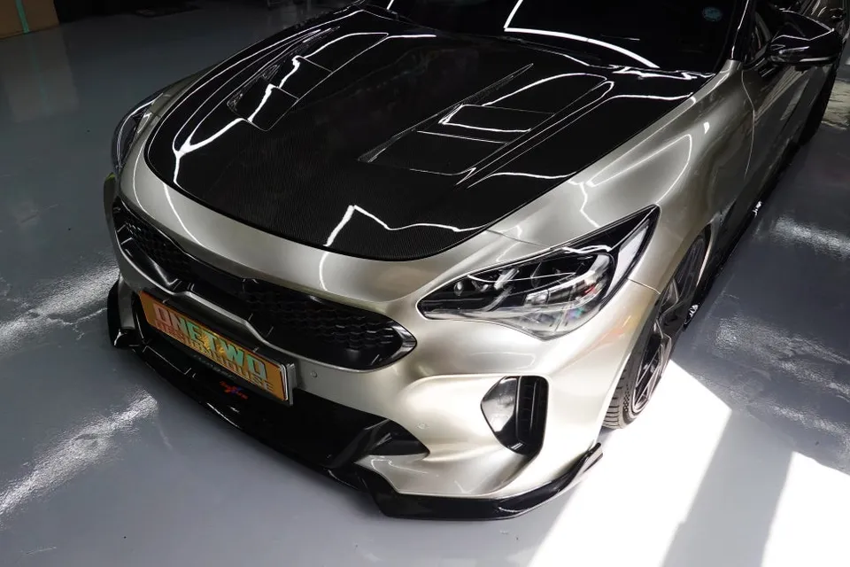 Kia Stinger vinyl wrap - Kia Stinger Vinyl Wrap Review — Champagne Gold Transformation photo 4