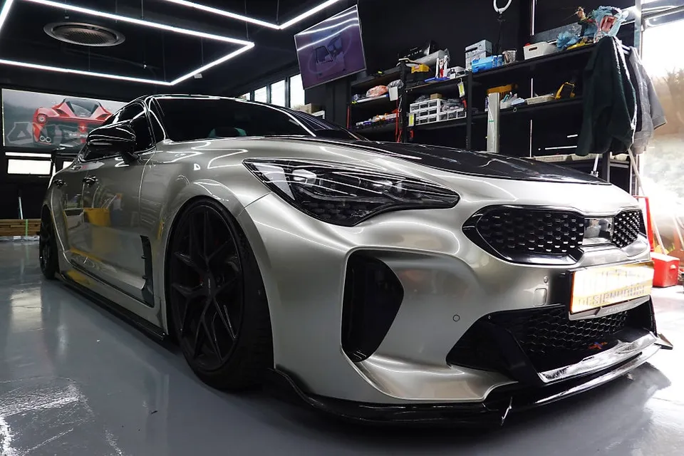 Kia Stinger vinyl wrap - Kia Stinger Vinyl Wrap Review — Champagne Gold Transformation photo 5