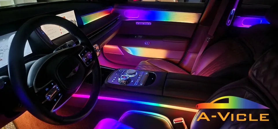 Genesis G90 ambient lighting installation result