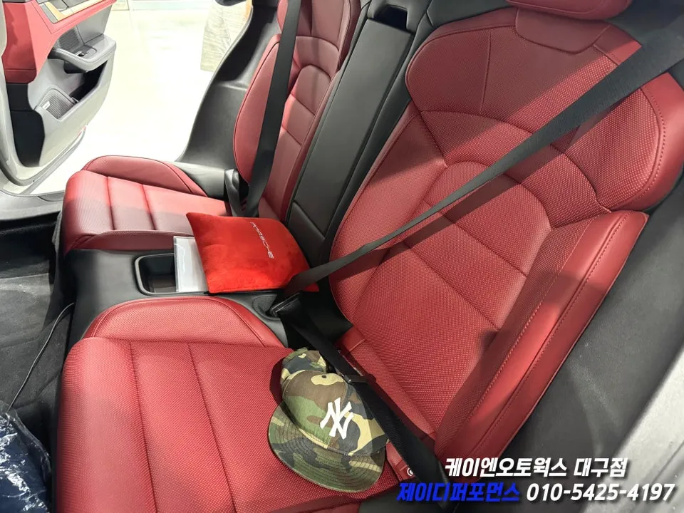 Porsche Taycan interior customization - Porsche Taycan Yellow Seatbelt Customization Review photo 4