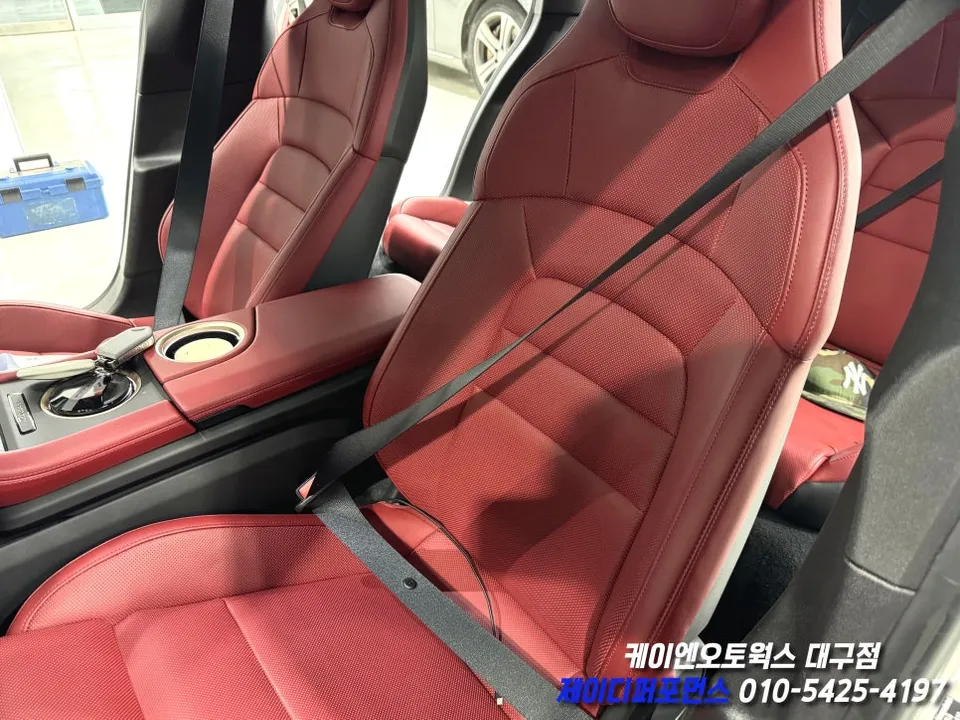 Porsche Taycan interior customization - Porsche Taycan Yellow Seatbelt Customization Review photo 5