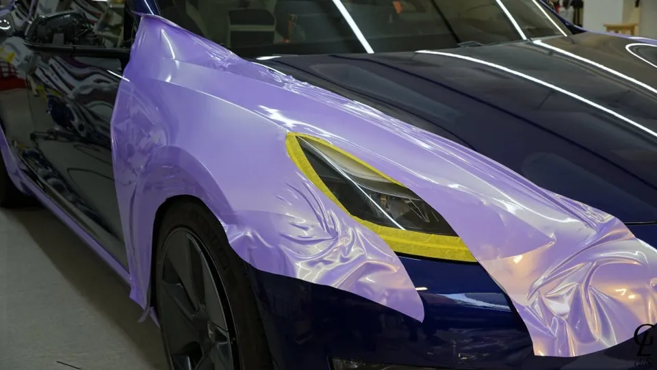 Tesla Model 3のカーラッピング事例|費用目安・仕上がり 施工写真 3-3