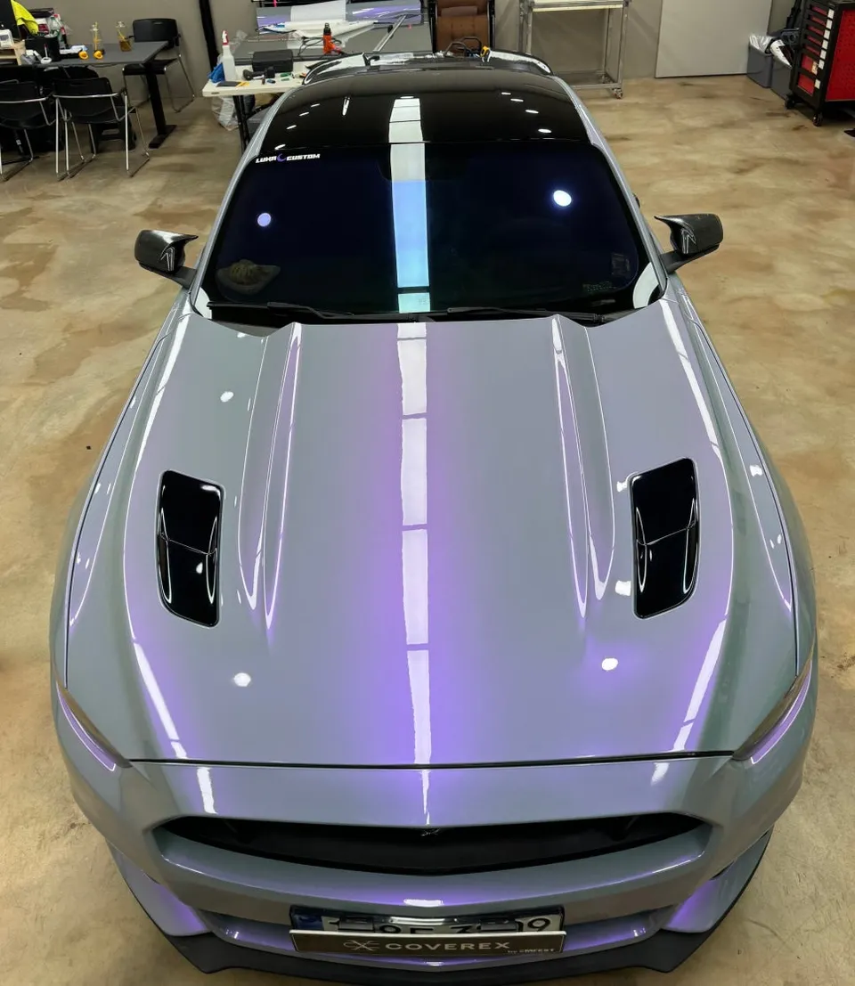 Ford Mustangのカーラッピング事例|費用目安・仕上がり 施工写真 2-1