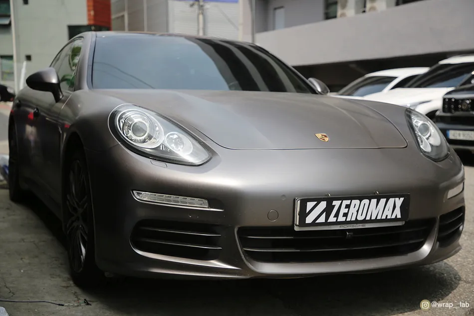 Porsche Panamera vinyl wrap - Porsche Panamera Vinyl Wrap Repair Review — Perfect Bumper Restor photo 3