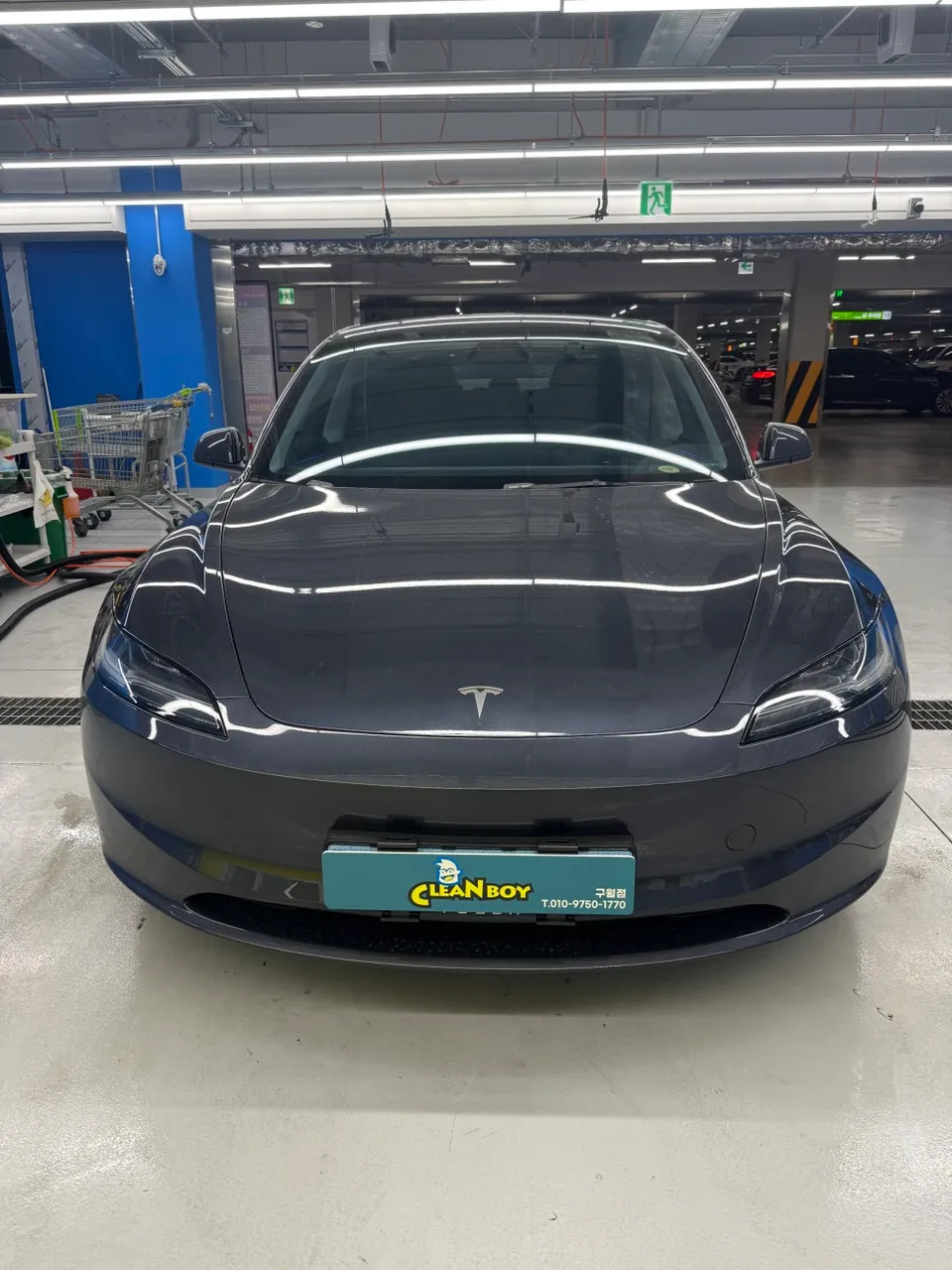 Tesla Model 3 ceramic coating installation result