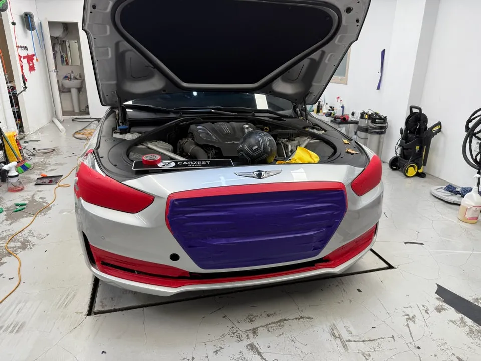 Genesis EQ900 vinyl wrap - Genesis EQ900 Vinyl Wrap Review: High-Gloss Black Perfection photo 4