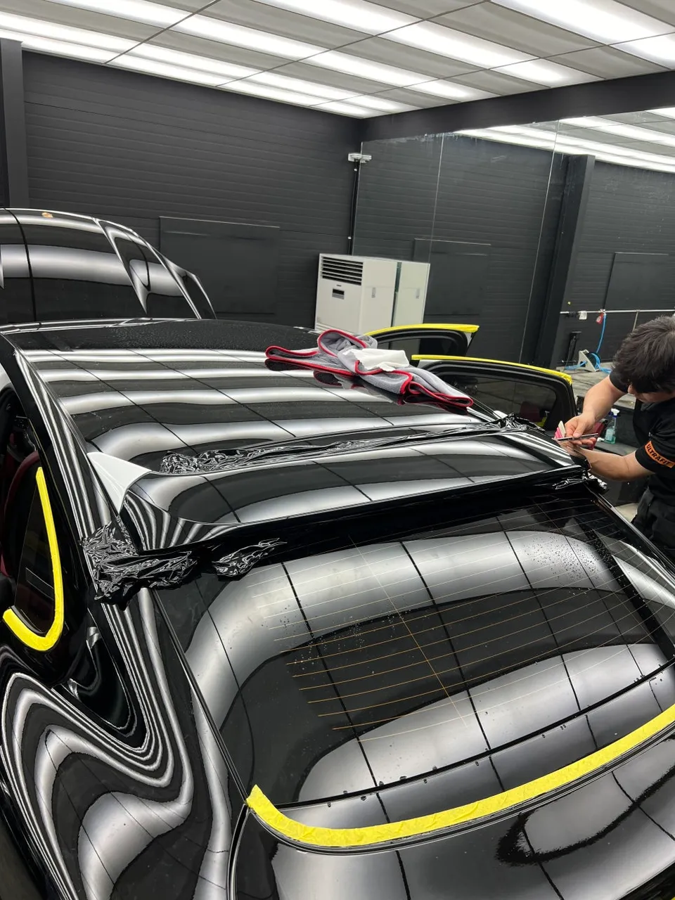 Porsche CayenneのPPF施工事例 施工写真 2-2
