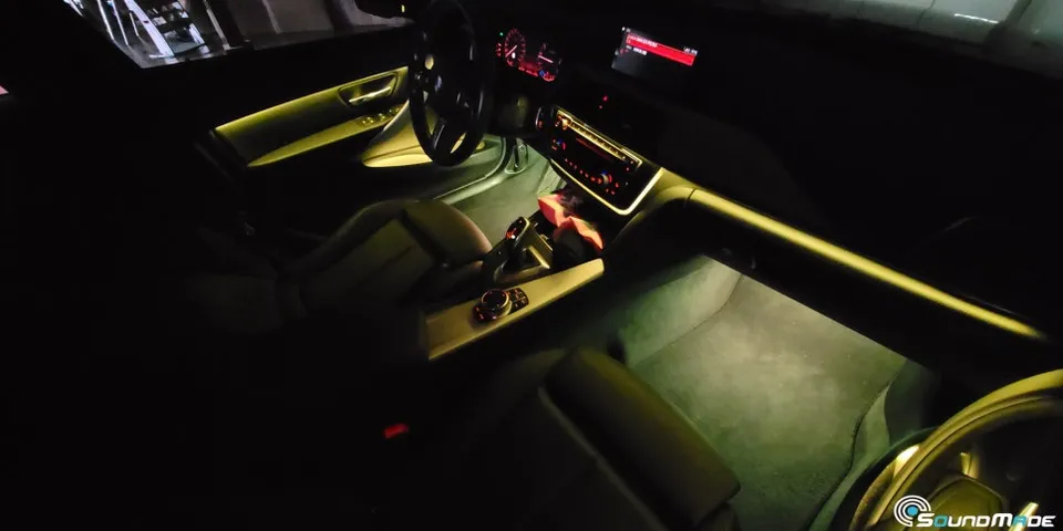 BMW 3 Series F30 ambient lighting installation result