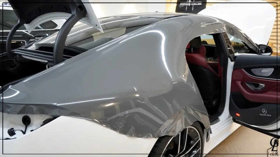 Mercedes-Benz CLS 400D vinyl wrap - Mercedes-Benz CLS 400D Vinyl Wrap Review — Dark Gray Full Wrap photo 5