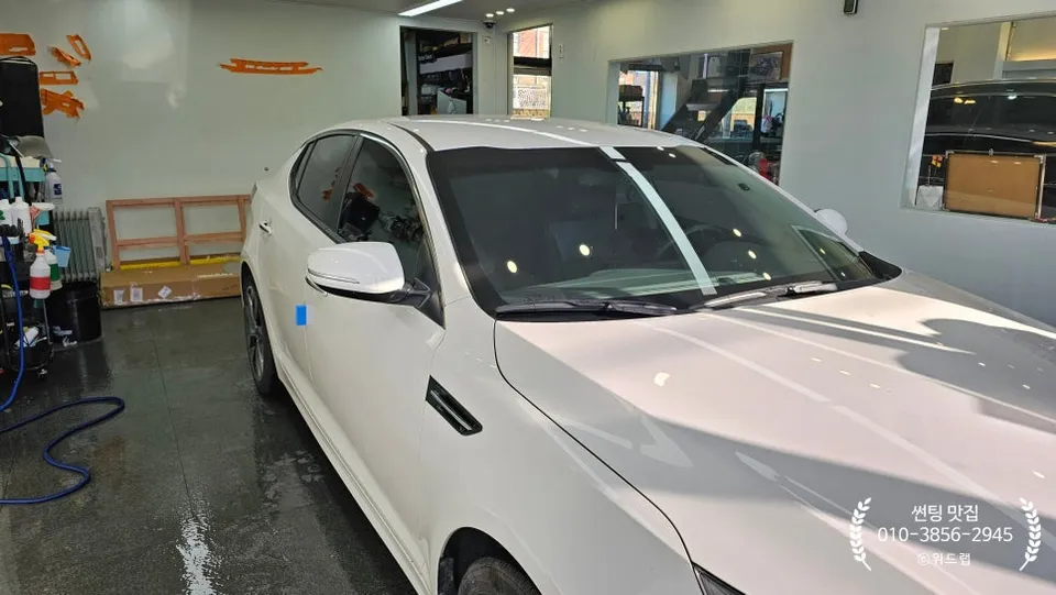 Kia K5 window tinting installation result