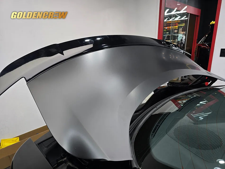 Ford Mustang ppf - Ford Mustang PPF Review: Satin Black Color Film Installation photo 4