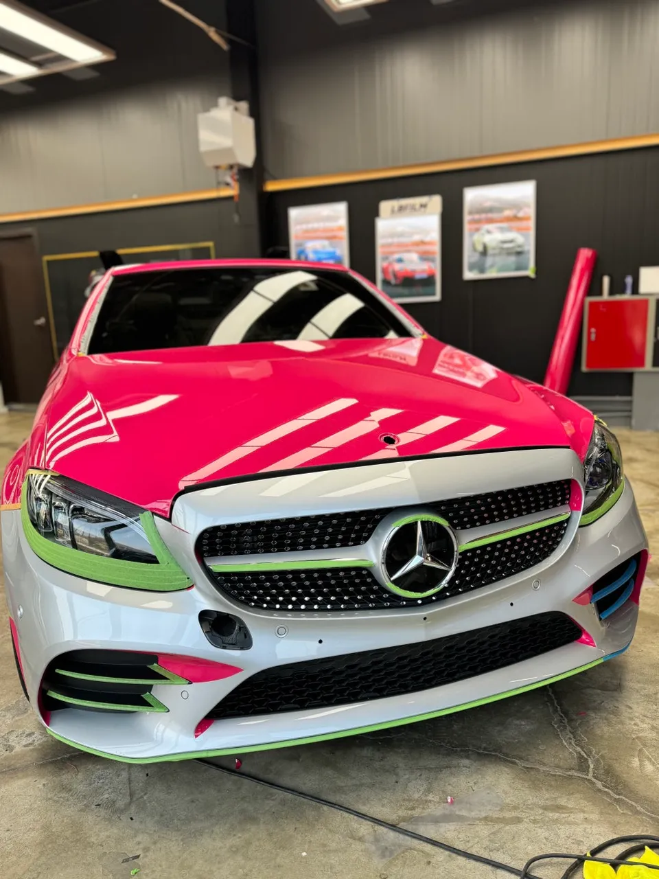 Mercedes-Benz C-Class Cabriolet vinyl wrap installation result