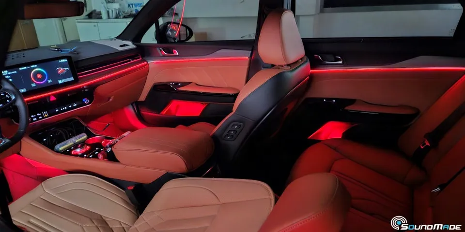 Kia K5 DL3 ambient lighting installation result