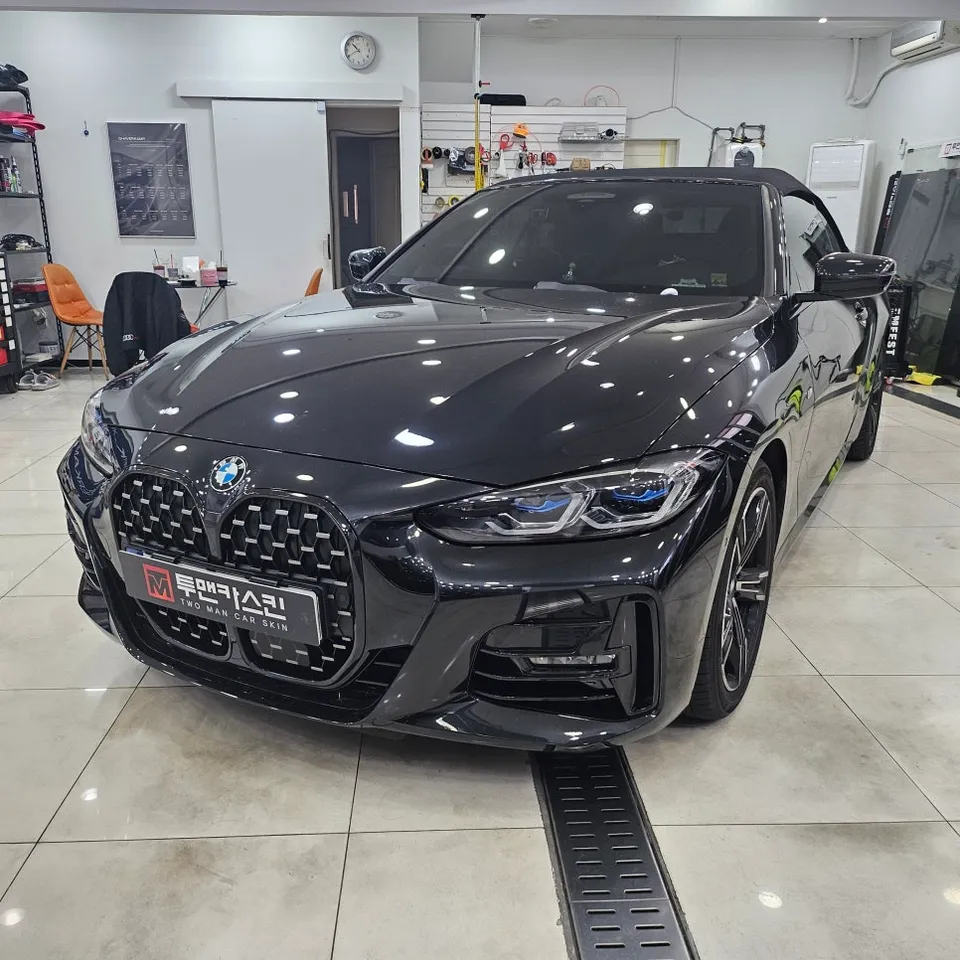 BMW 4シリーズ コンバーチブルのカーラッピング事例 施工写真 1-1