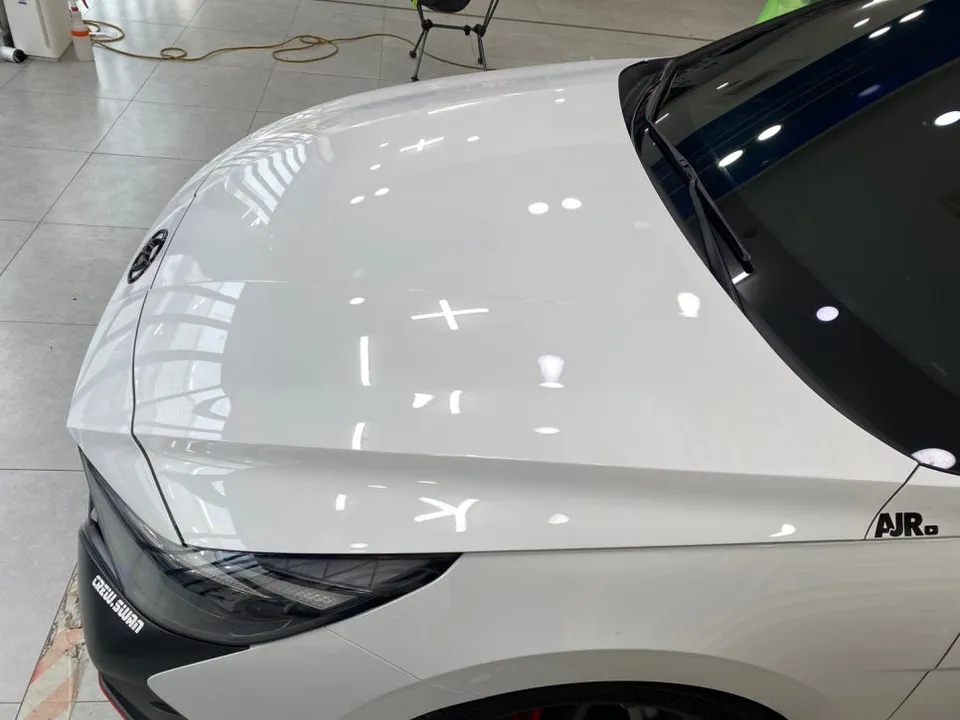 Hyundai Elantra Nのカーラッピング事例|費用目安・仕上がり 施工写真 1-2