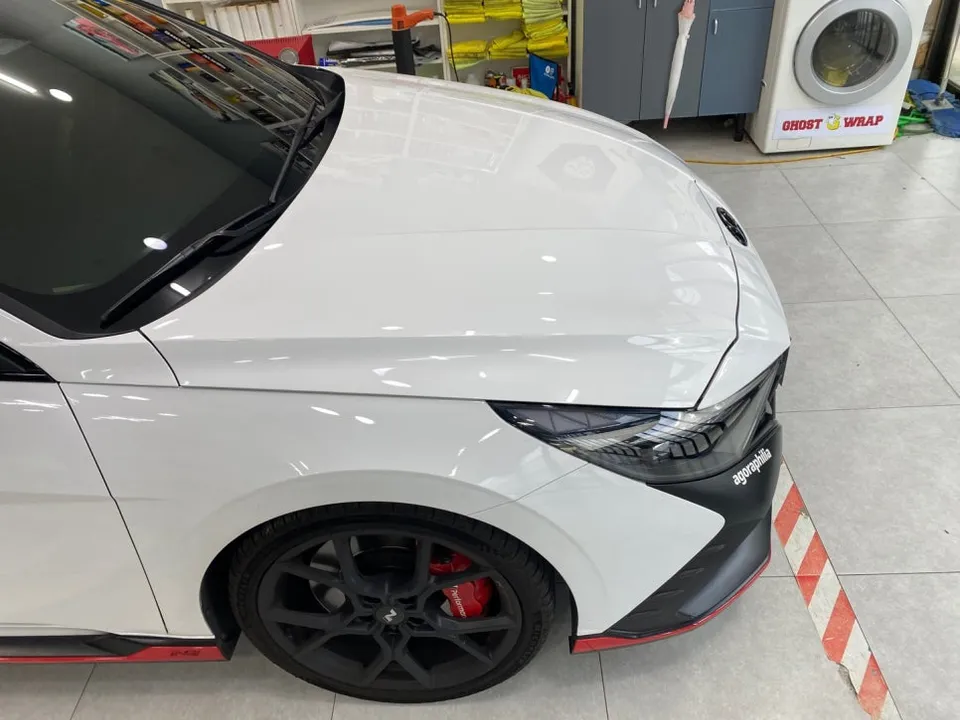 Hyundai Elantra Nのカーラッピング事例|費用目安・仕上がり 施工写真 2-2