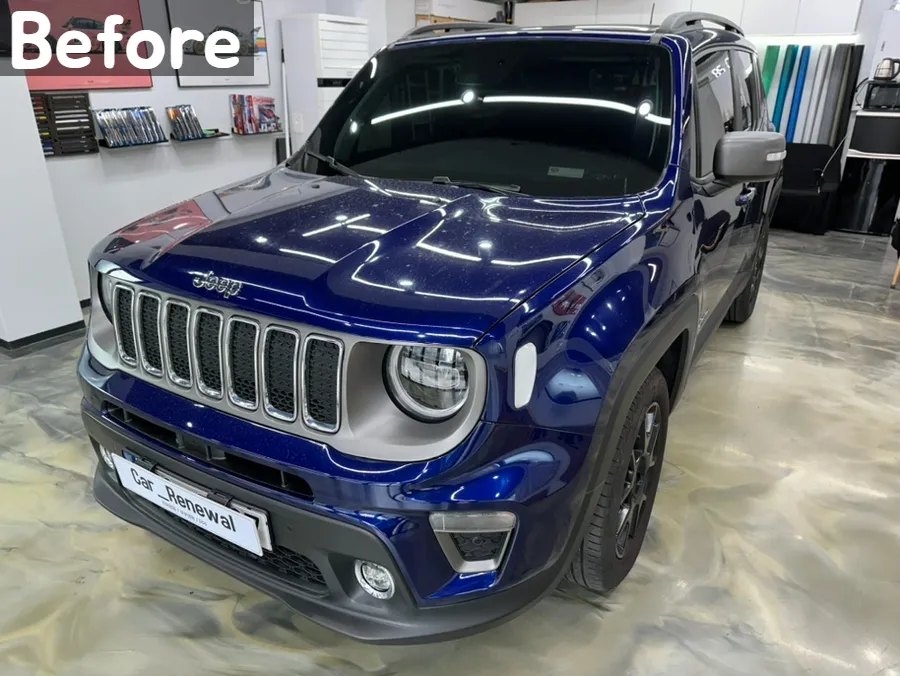 Jeep Renegadeのカーラッピング事例|3Mイエローフィルム 施工写真 3-1