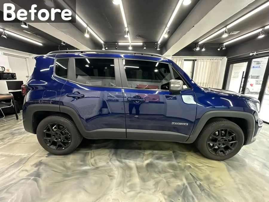 Jeep Renegadeのカーラッピング事例|3Mイエローフィルム 施工写真 3-3