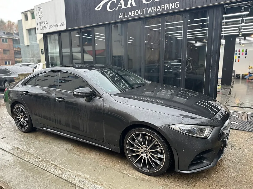 Mercedes-Benz CLS vinyl wrap installation result