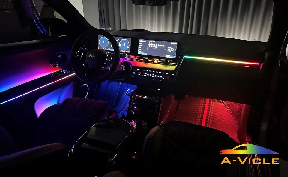 Hyundai IONIQ ambient lighting installation result