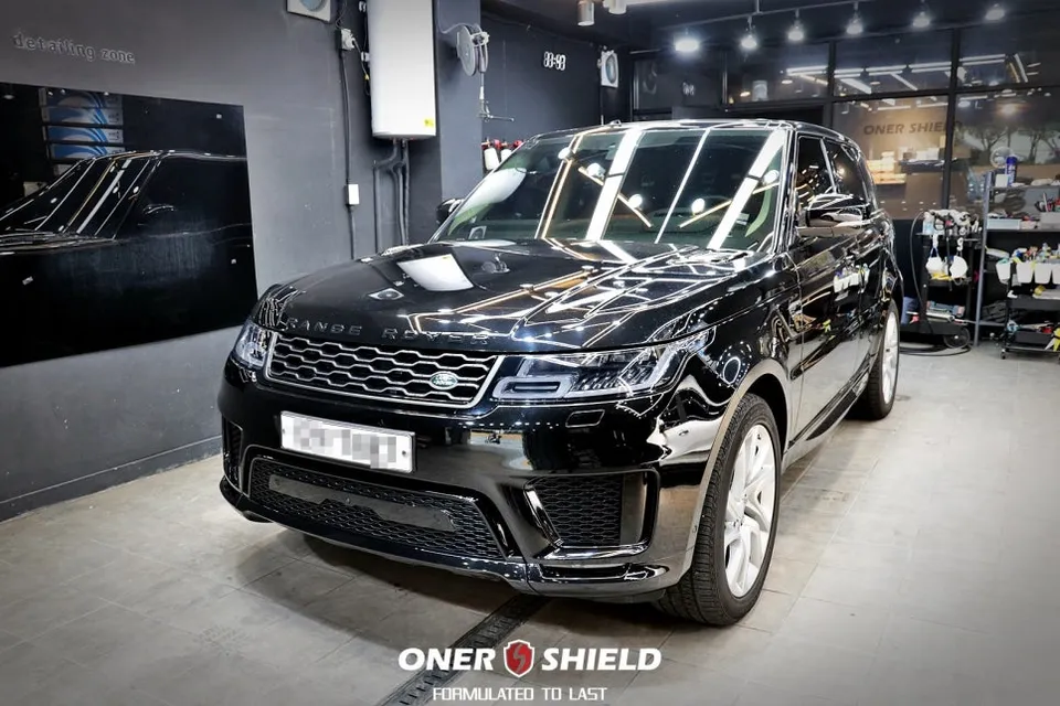 レンジローバー スポーツのガラスコーティング事例|韓国での施工 施工写真 3-1
