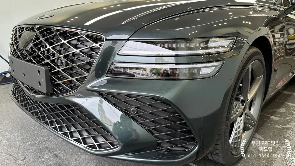 Genesis G80 RG3の無光PPF施工事例｜費用目安・仕上がり 施工写真 2-1