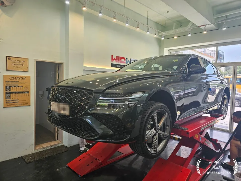 Genesis G80 RG3の無光PPF施工事例｜費用目安・仕上がり 施工写真 3-1