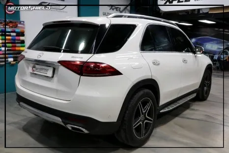 Mercedes-Benz GLE 300D vinyl wrap - Mercedes-Benz GLE 300D Vinyl Wrap — Satin Pearl White Transformation photo 6