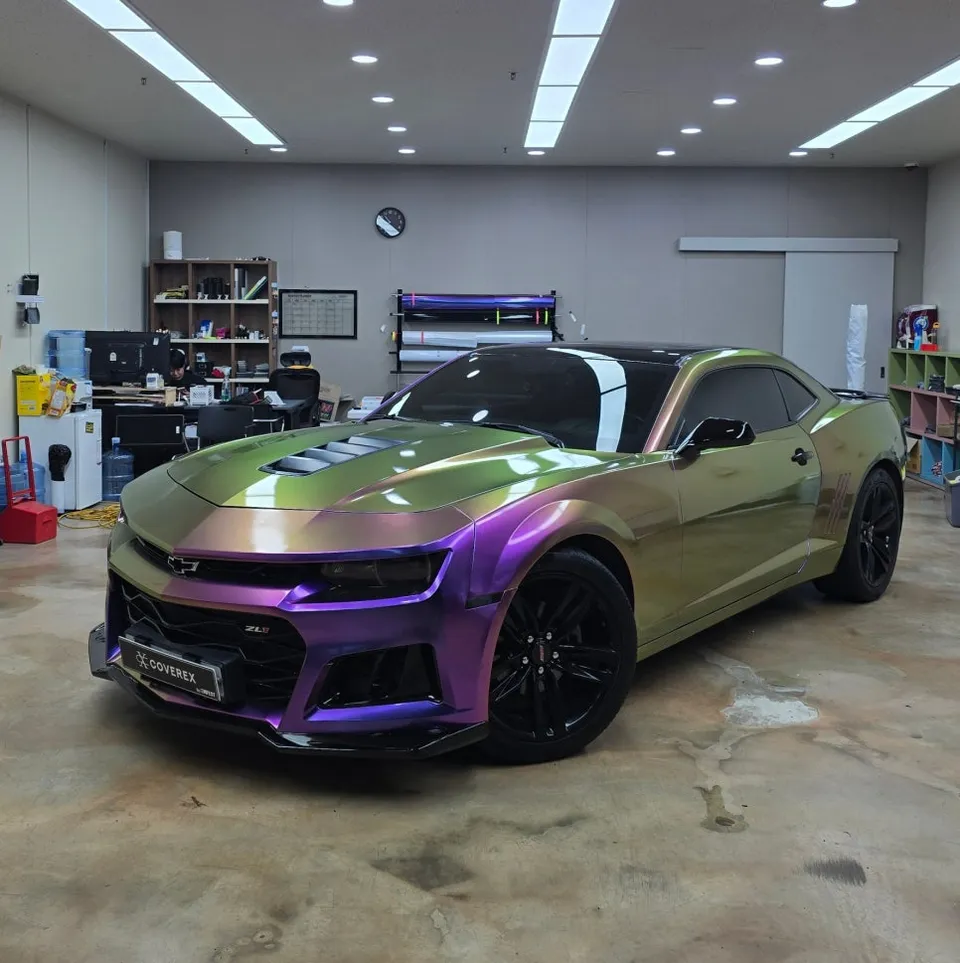 Chevrolet Camaroのカーラッピング事例|イノズテックフィルム 施工写真 1-3