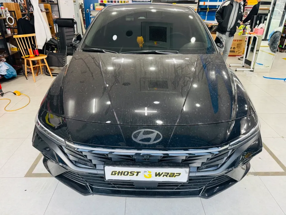 Hyundai Elantra Nのカーラッピング事例|費用目安・仕上がり 施工写真 1-1