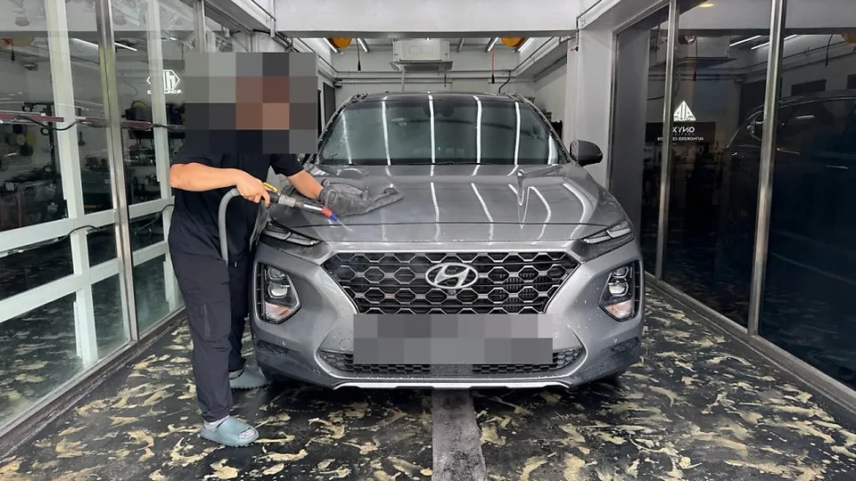 Hyundai Santa Fe PPF施工事例｜韓国のユニークなツートンカラー 施工写真 1-2