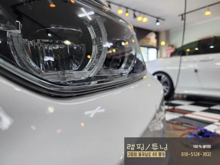 BMW 3 Series F30 PPF施工事例｜ヘッドライト保護 施工写真 2-3