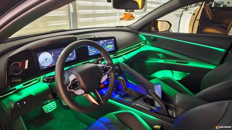 Hyundai Elantra CN7 ambient lighting - Hyundai Elantra CN7 Ambient Lighting Review: Cost & Results photo 5