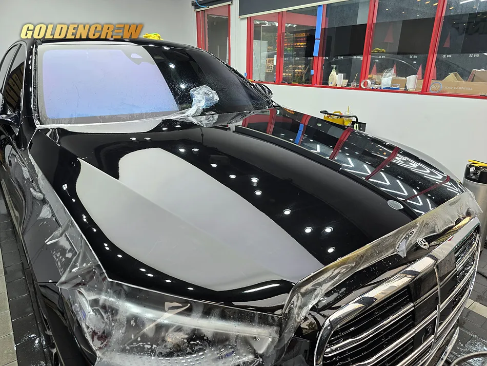 Mercedes-Benz S580 PPF施工事例:韓国での実例紹介 施工写真 4-1
