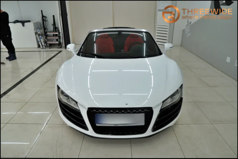 Audi R8 vinyl wrap - Audi R8 Vinyl Wrap Review — Cement Color Transformation photo 3