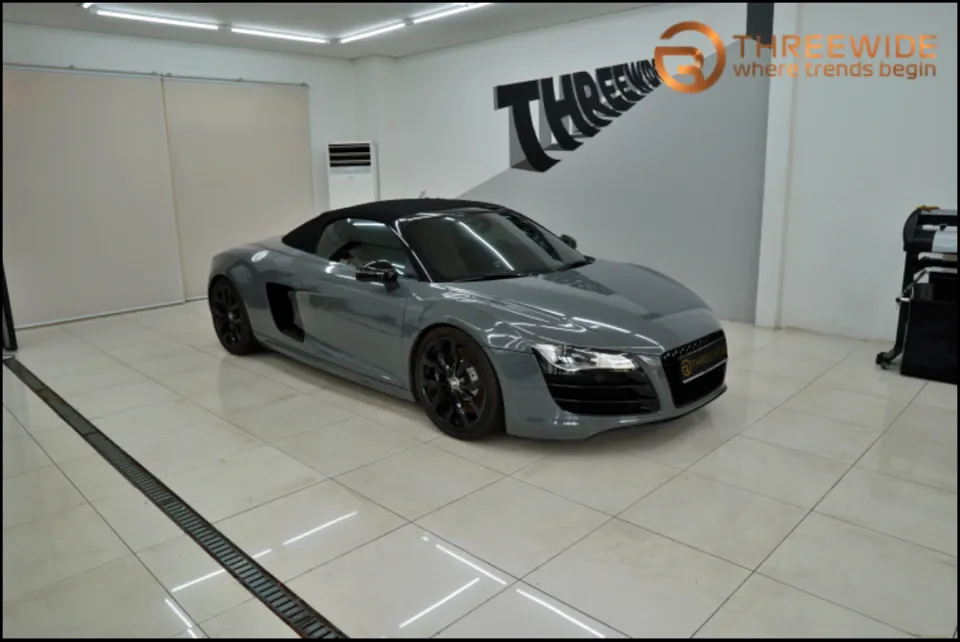 Audi R8 vinyl wrap - Audi R8 Vinyl Wrap Review — Cement Color Transformation photo 6