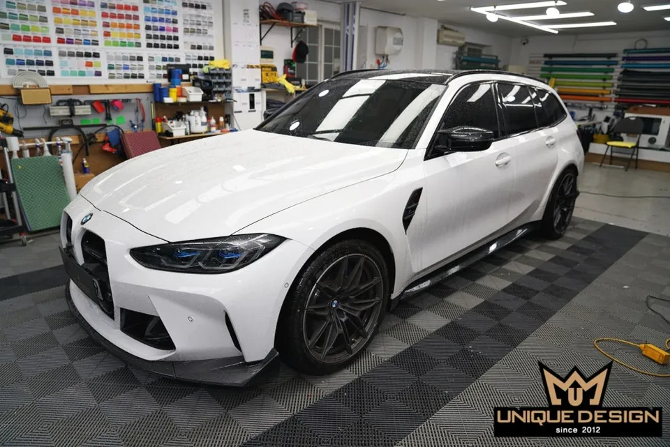 BMW M3のホイールラッピング事例|統一感を出すカスタム 施工写真 2-1
