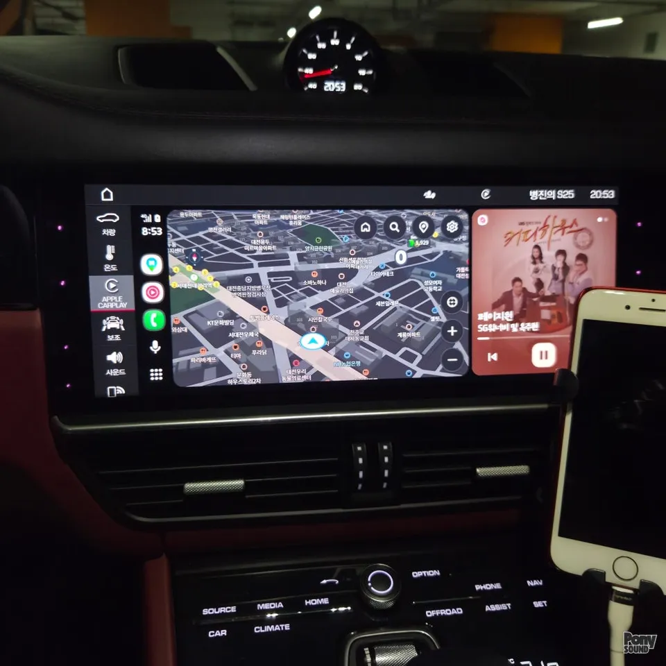 Porsche CayenneのAndroid Auto・CarPlay取付事例 施工写真 2-2