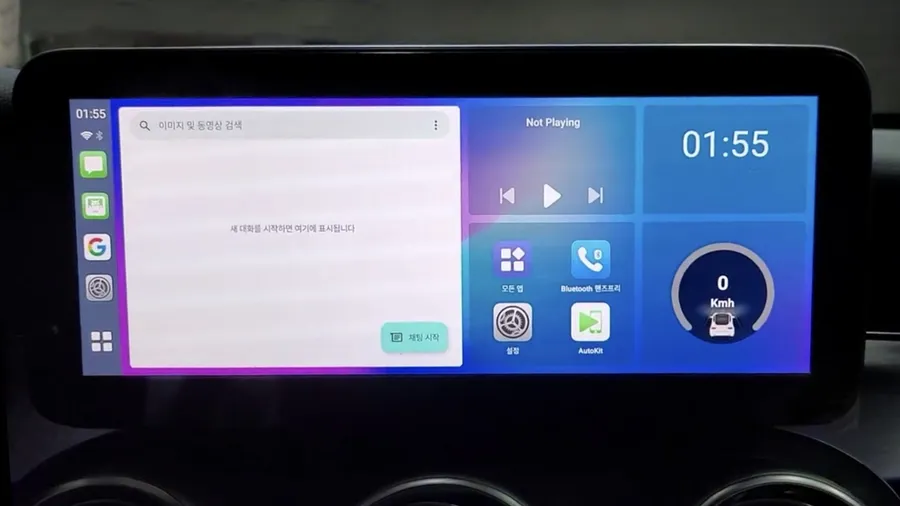 Mercedes-Benz C-Class W205のAndroid Auto・CarPlay取付事例 施工写真 1-2