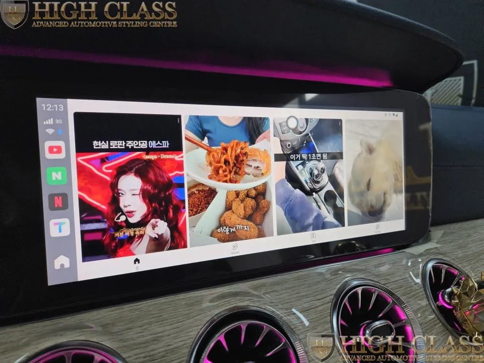 Mercedes-Benz E-Class CabrioletのAndroid Auto・CarPlay取付事例 施工写真 1-2